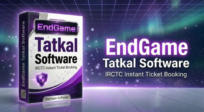 EndGame Tatkal Software dashboard - advanced automation with auto OTP and payment