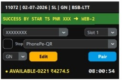 Star TS Tatkal Software - Booking success result 10